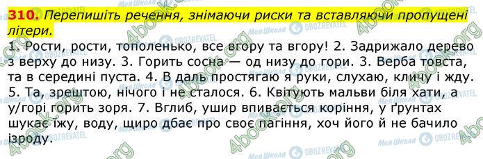 ГДЗ Українська мова 10 клас сторінка 310